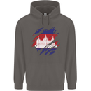 Torn Cambodia Flag Cambodian Day Football Mens 80% Cotton Hoodie Charcoal