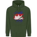 Torn Cambodia Flag Cambodian Day Football Mens 80% Cotton Hoodie Forest Green