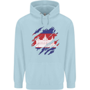 Torn Cambodia Flag Cambodian Day Football Mens 80% Cotton Hoodie Light Blue