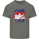 Torn Cambodia Flag Cambodian Day Football Mens Cotton T-Shirt Tee Top Charcoal