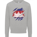 Torn Cambodia Flag Cambodian Day Football Mens Sweatshirt Jumper Sports Grey