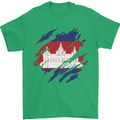 Torn Cambodia Flag Cambodian Day Football Mens T-Shirt 100% Cotton Irish Green