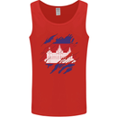 Torn Cambodia Flag Cambodian Day Football Mens Vest Tank Top Red