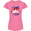 Torn Cambodia Flag Cambodian Day Football Womens Petite Cut T-Shirt Azalea