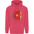 Torn Cameroon Flag Cameroonian Day Football Childrens Kids Hoodie Heliconia