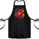 Torn Cameroon Flag Cameroonian Day Football Cotton Apron 100% Organic Black