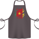Torn Cameroon Flag Cameroonian Day Football Cotton Apron 100% Organic Dark Grey