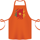 Torn Cameroon Flag Cameroonian Day Football Cotton Apron 100% Organic Orange