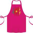 Torn Cameroon Flag Cameroonian Day Football Cotton Apron 100% Organic Pink
