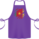 Torn Cameroon Flag Cameroonian Day Football Cotton Apron 100% Organic Purple