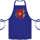 Torn Cameroon Flag Cameroonian Day Football Cotton Apron 100% Organic Royal Blue