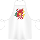 Torn Cameroon Flag Cameroonian Day Football Cotton Apron 100% Organic White