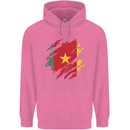 Torn Cameroon Flag Cameroonian Day Football Mens 80% Cotton Hoodie Azelea
