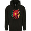 Torn Cameroon Flag Cameroonian Day Football Mens 80% Cotton Hoodie Black
