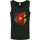 Torn Cameroon Flag Cameroonian Day Football Mens Vest Tank Top Black