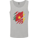 Torn Cameroon Flag Cameroonian Day Football Mens Vest Tank Top Sports Grey
