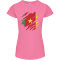 Torn Cameroon Flag Cameroonian Day Football Womens Petite Cut T-Shirt Azalea