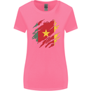 Torn Cameroon Flag Cameroonian Day Football Womens Wider Cut T-Shirt Azalea