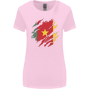 Torn Cameroon Flag Cameroonian Day Football Womens Wider Cut T-Shirt Light Pink