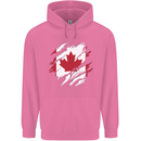 Torn Canada Flag Canadian Day Football Childrens Kids Hoodie Azalea