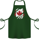 Torn Canada Flag Canadian Day Football Cotton Apron 100% Organic Forest Green