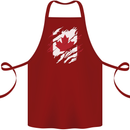Torn Canada Flag Canadian Day Football Cotton Apron 100% Organic Maroon
