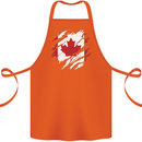 Torn Canada Flag Canadian Day Football Cotton Apron 100% Organic Orange