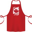 Torn Canada Flag Canadian Day Football Cotton Apron 100% Organic Red