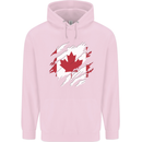 Torn Canada Flag Canadian Day Football Mens 80% Cotton Hoodie Light Pink