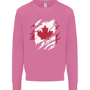 Torn Canada Flag Canadian Day Football Mens Sweatshirt Jumper Azalea