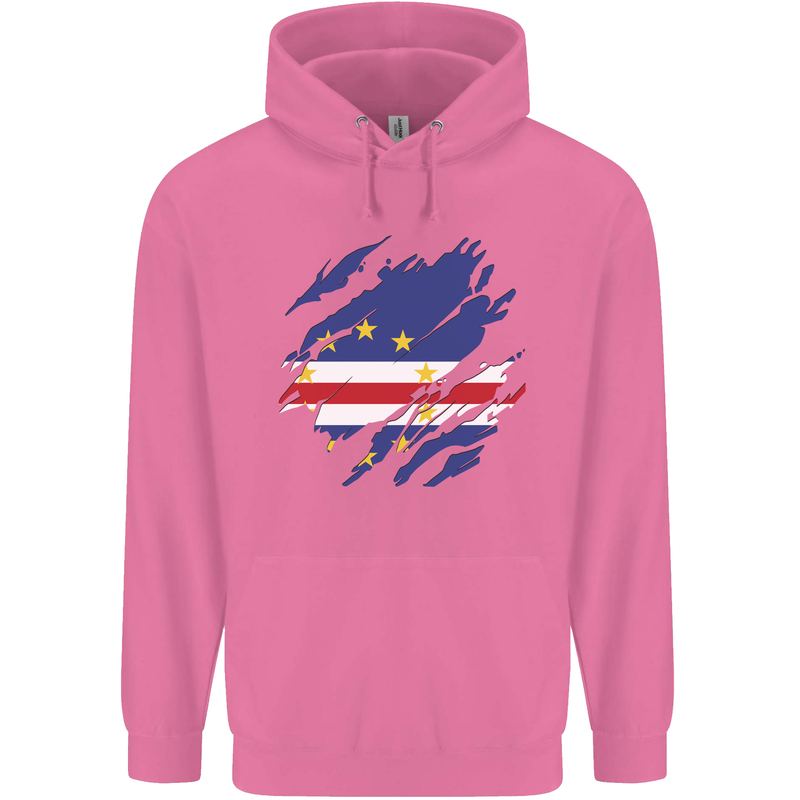Torn Cape Verde Flag Verdean Day Football Childrens Kids Hoodie Azalea