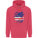 Torn Cape Verde Flag Verdean Day Football Childrens Kids Hoodie Heliconia