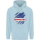 Torn Cape Verde Flag Verdean Day Football Childrens Kids Hoodie Light Blue