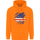 Torn Cape Verde Flag Verdean Day Football Childrens Kids Hoodie Orange