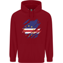 Torn Cape Verde Flag Verdean Day Football Childrens Kids Hoodie Red