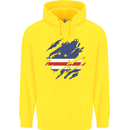 Torn Cape Verde Flag Verdean Day Football Childrens Kids Hoodie Yellow