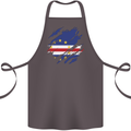 Torn Cape Verde Flag Verdean Day Football Cotton Apron 100% Organic Dark Grey