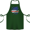 Torn Cape Verde Flag Verdean Day Football Cotton Apron 100% Organic Forest Green
