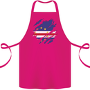 Torn Cape Verde Flag Verdean Day Football Cotton Apron 100% Organic Pink