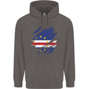 Torn Cape Verde Flag Verdean Day Football Mens 80% Cotton Hoodie Charcoal