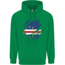 Torn Cape Verde Flag Verdean Day Football Mens 80% Cotton Hoodie Irish Green