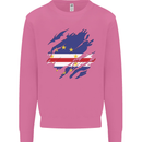 Torn Cape Verde Flag Verdean Day Football Mens Sweatshirt Jumper Azalea