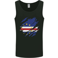 Torn Cape Verde Flag Verdean Day Football Mens Vest Tank Top Black