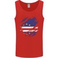 Torn Cape Verde Flag Verdean Day Football Mens Vest Tank Top Red