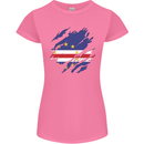 Torn Cape Verde Flag Verdean Day Football Womens Petite Cut T-Shirt Azalea