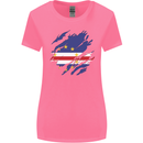Torn Cape Verde Flag Verdean Day Football Womens Wider Cut T-Shirt Azalea