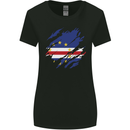 Torn Cape Verde Flag Verdean Day Football Womens Wider Cut T-Shirt Black
