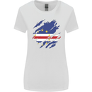 Torn Cape Verde Flag Verdean Day Football Womens Wider Cut T-Shirt White