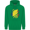 Torn Chad Flag Chadian Day Football Childrens Kids Hoodie Irish Green