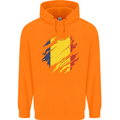 Torn Chad Flag Chadian Day Football Childrens Kids Hoodie Orange